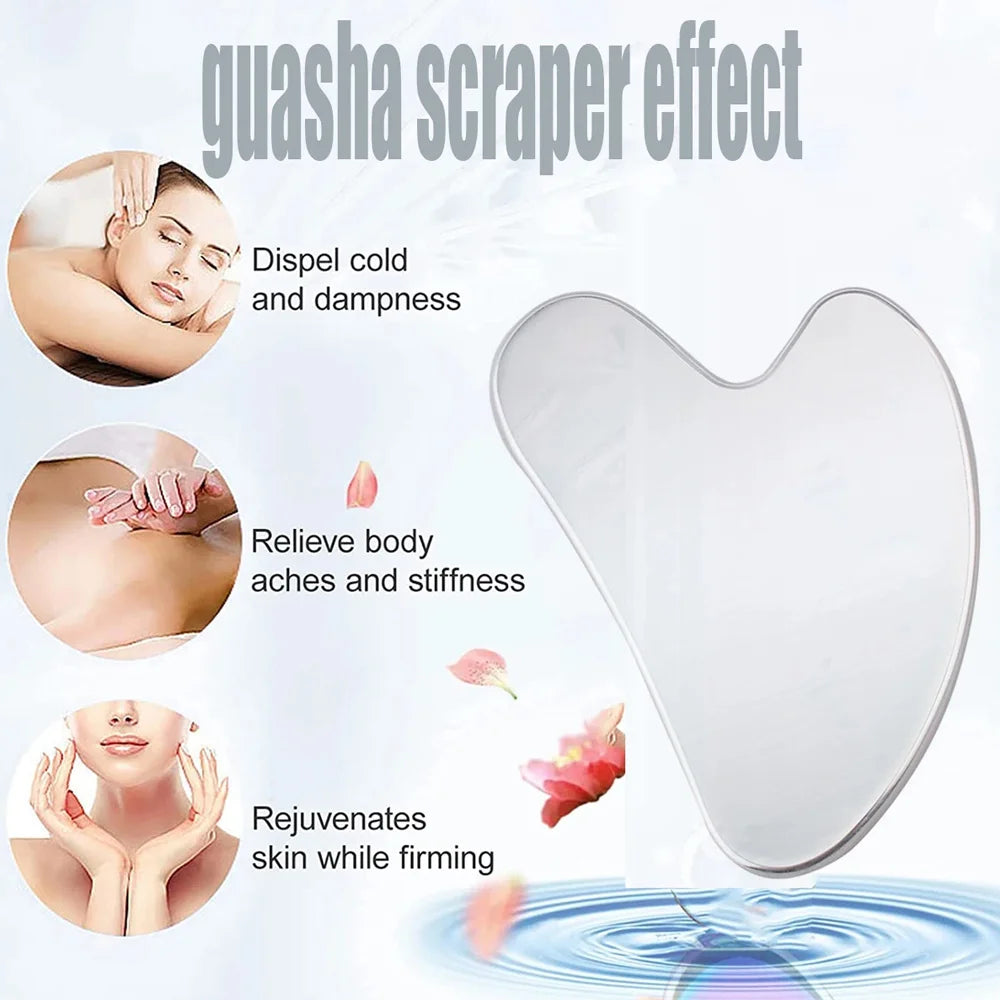 Stainless Steel Gua Sha Facial Massager for Cooling and Firming