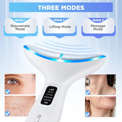 3-Mode Microcurrent Face & Neck Lifting Device for Skin Firming and Tightening