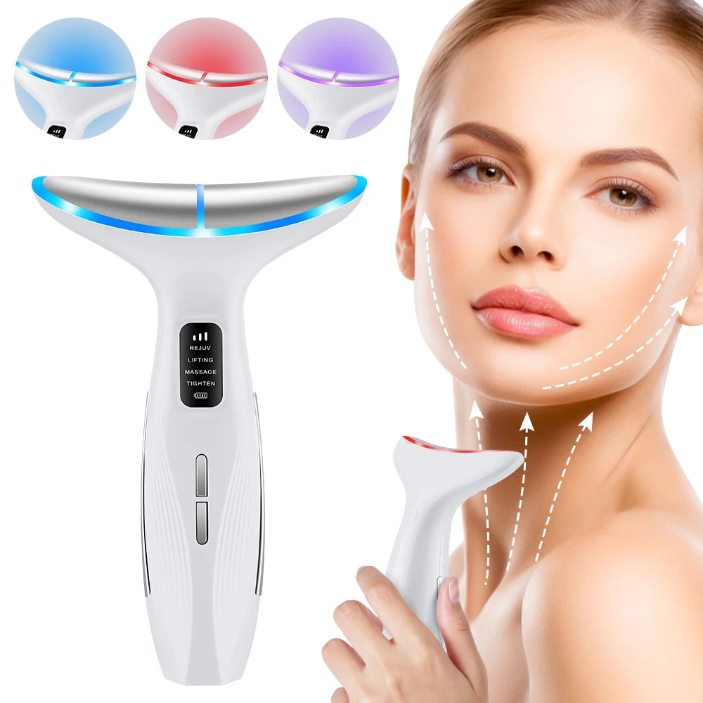 3-Mode Microcurrent Face & Neck Lifting Device for Skin Firming and Tightening