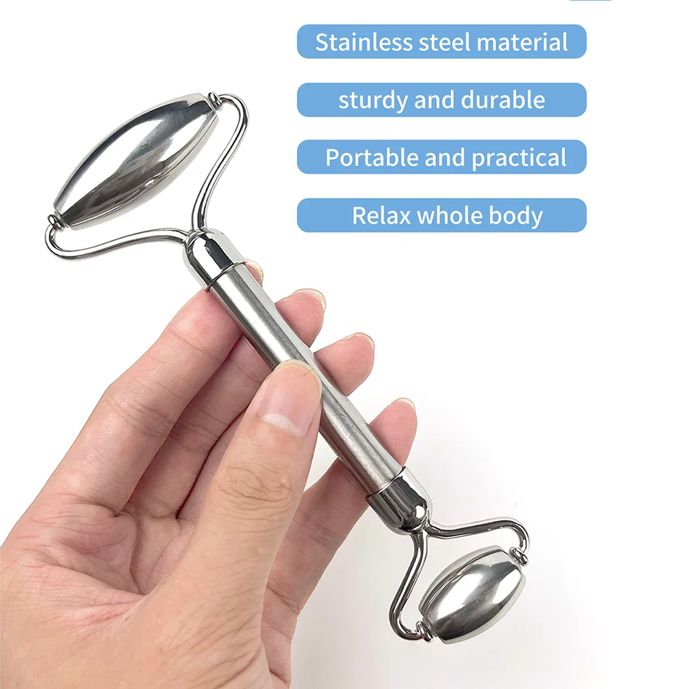 Stainless Steel Double-Head Facial Massage Rolle