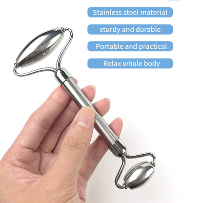 Stainless Steel Double-Head Facial Massage Rolle