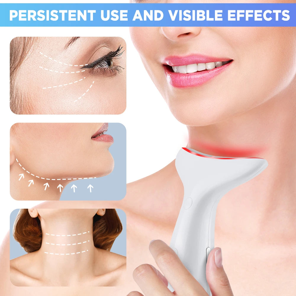 3-Mode Microcurrent Face & Neck Lifting Device for Skin Firming and Tightening