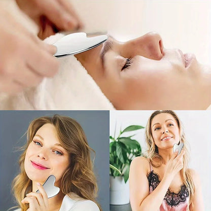 Stainless Steel Gua Sha Facial Massager for Cooling and Firming