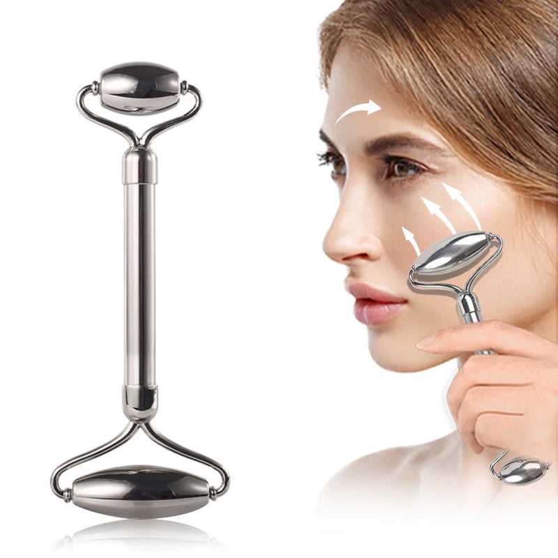 Stainless Steel Double-Head Facial Massage Rolle